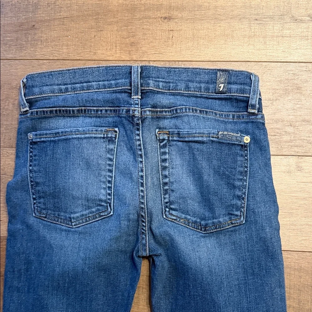 💕 7 For All Mankind Medium Blue Skinny Jeans - Picture 7 of 8